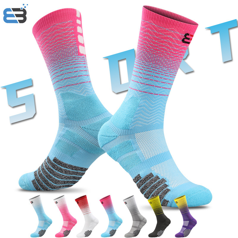 Elite Basketball Socks Thickened High Top Actual Combat Professional Socks Trend Gradient Socks Shopee Philippines