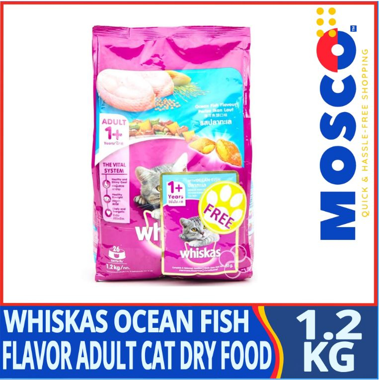Whiskas Ocean Fish Flavor Adult Cat Dry Food 1.2kg Shopee Philippines