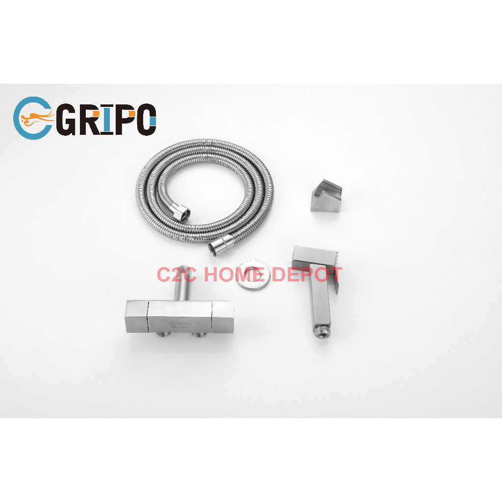 GRIPO High End 304 stainless 4 in 1 Square type bidet with dual control ...