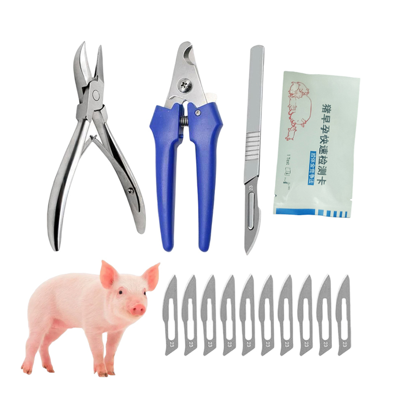 4 IN 1 Piglet tool kit Piglet teeth cutter/Pig tail cutter/Scalpel