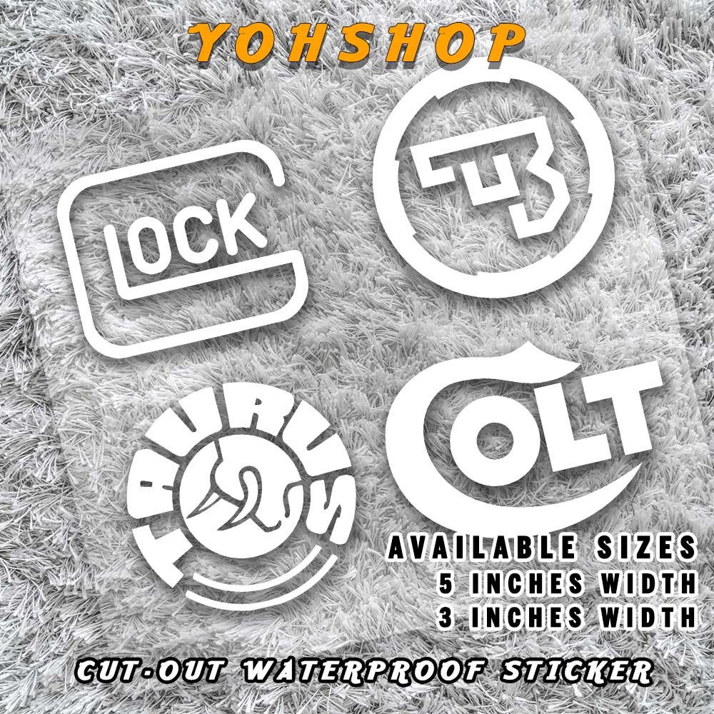 Gun Enthusiast Glock Cz Colt Taurus Waterproof Vinyl Sticker For Car Window Motorcycle Stickers 0244