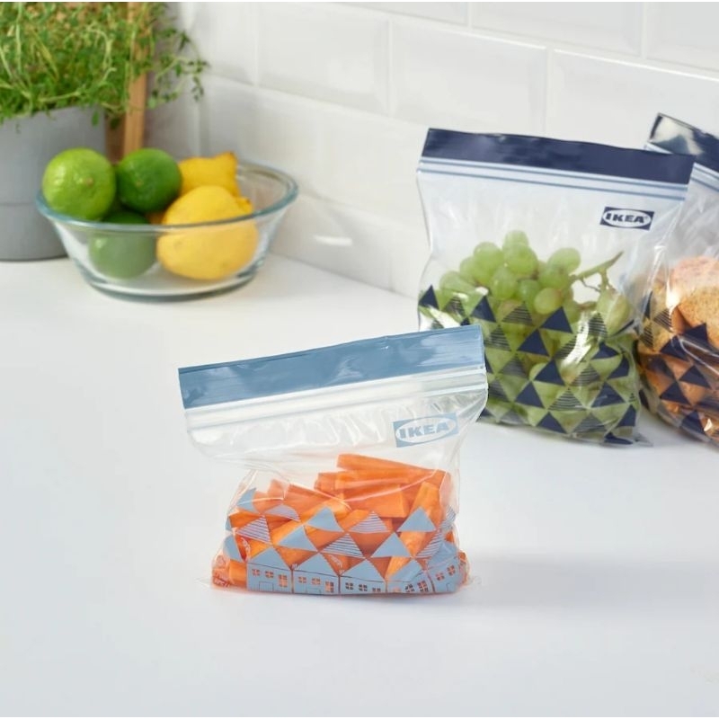 Ikea Pack of 60 Resealable Ziplock Bag 1L/0.4L Shopee Philippines