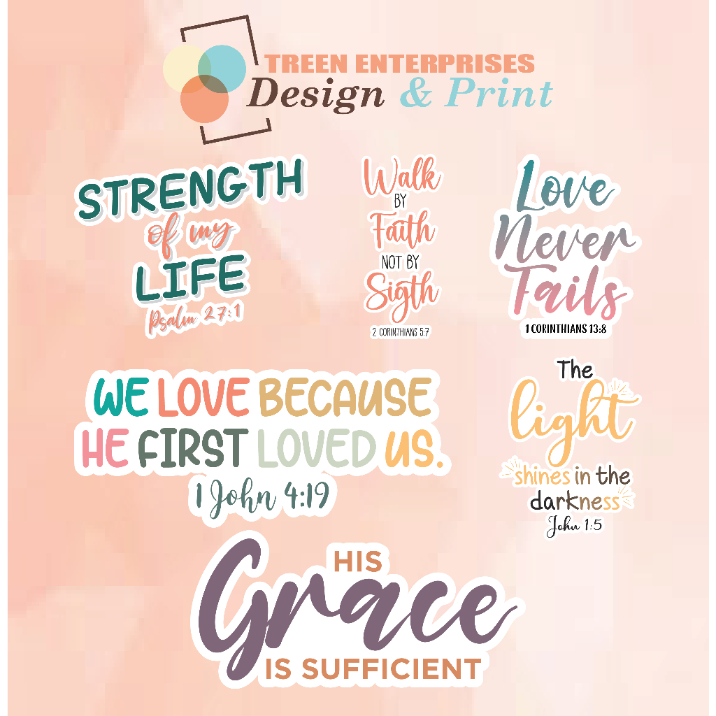 Bible Verse stickers Set | Shopee Philippines