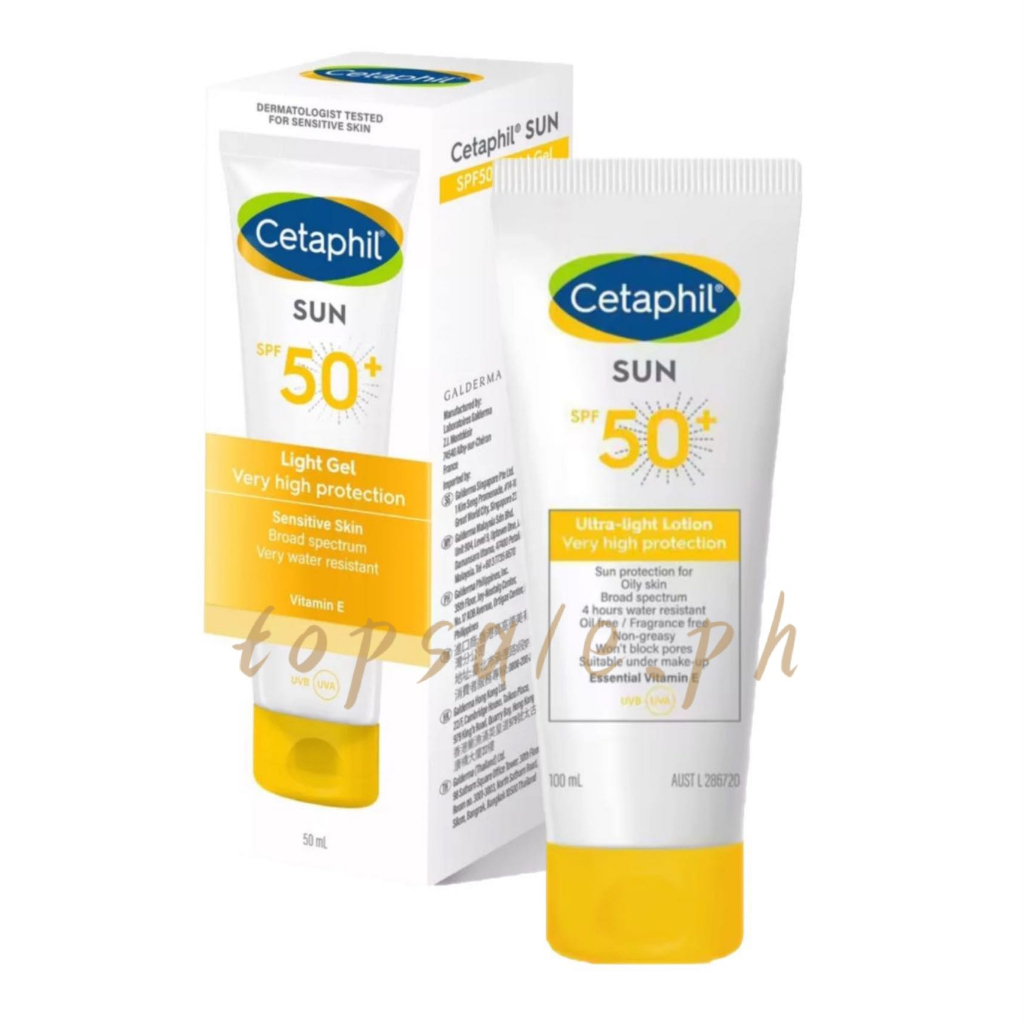 Cetaphil Sun SPF50+ Gel 100ml For Sensitive Skin Face Sunblock Lightweight and Water Resistant