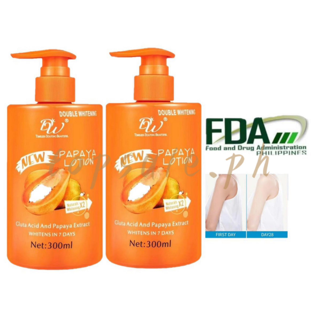 (set of 2)DW Papaya Lotion W/ Gluta Acid And Papaya Extract 300ml