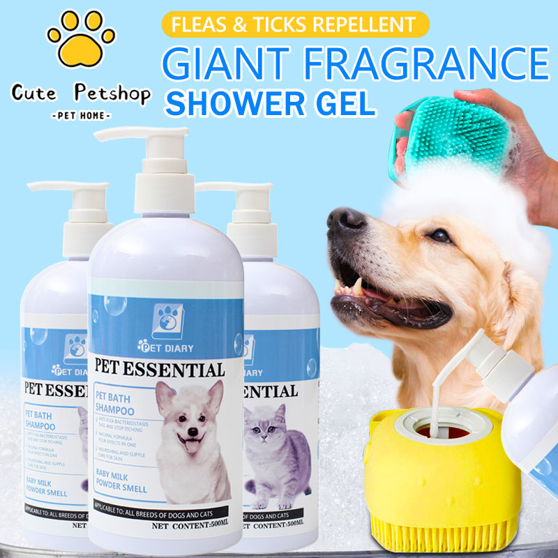 500ML Pet Shampoo Hair Care Can Remove Fleas LongLasting Fragrance Dog Cat Shampoo Pet Shower