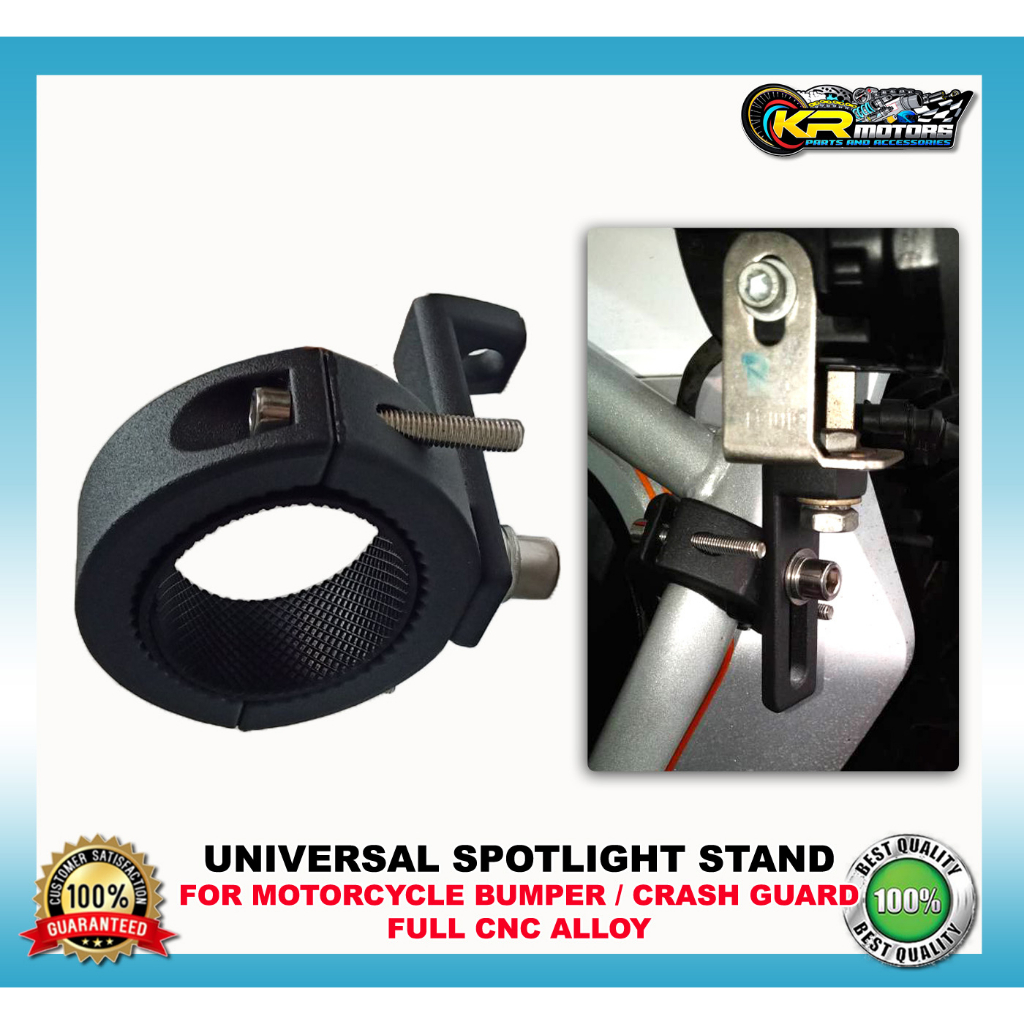 Universal Mount Spotlight Stand Clamp for Motorcycle Bumper / Bumper