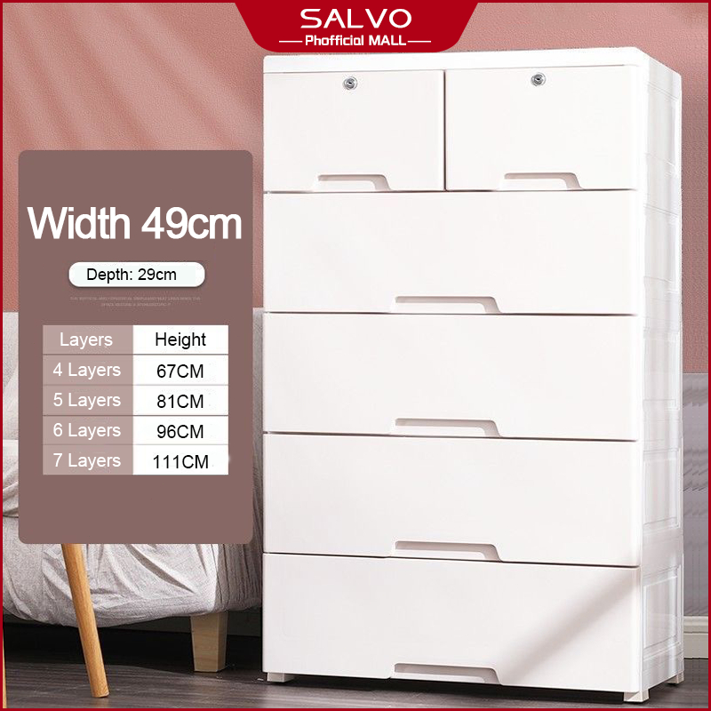 50cm Wide Plastic drawer for clothes with wheels