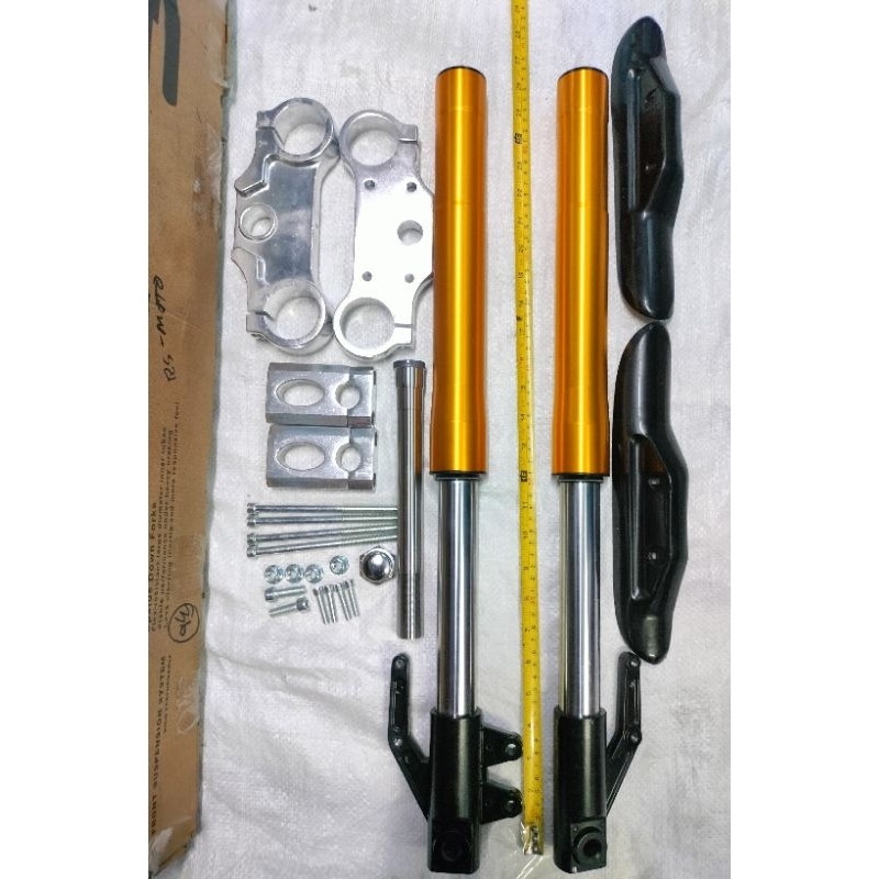 Inverted fork 650mm with steering parts (Gold) Saber | Shopee Philippines
