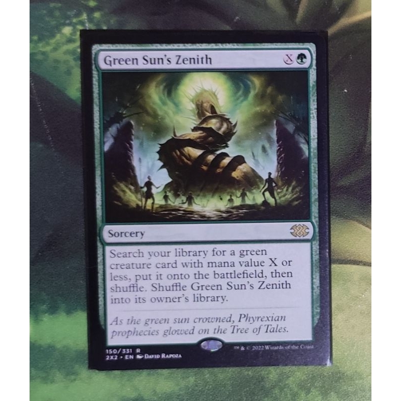 Green Sun's Zenith Double Masters 2022 Magic the gathering MTG near