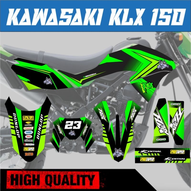 Kawasaki klx 150 full body decals, Laminated | Shopee Philippines
