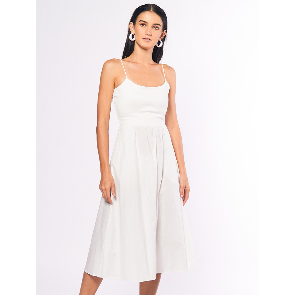 Plain and Prints Analogous Blivy Sleeveless Dress (Off White) | Shopee ...