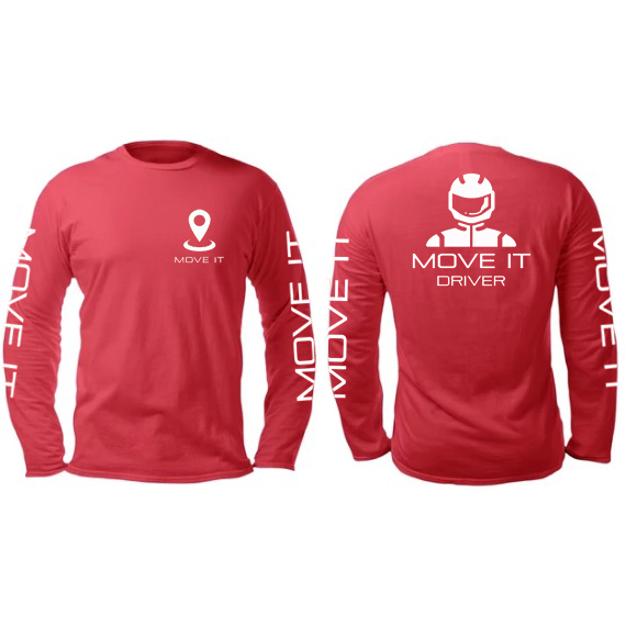 Move It Delivery Motorcycle Rider Customized Long Sleeve Drifit uniform ...