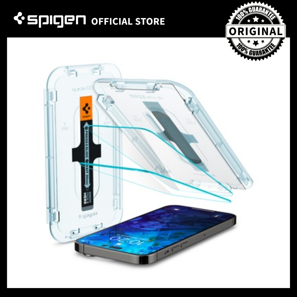 Spigen iPhone 14 Pro Max Screen Protector Glas tR EZ Fit Transparency ...