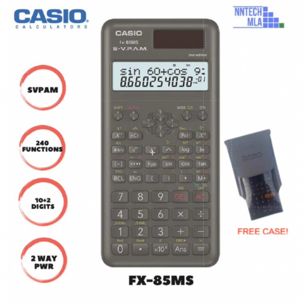 Casio Fx85ms 2nd Edition Scientific Calculator W/ Case | Shopee Philippines