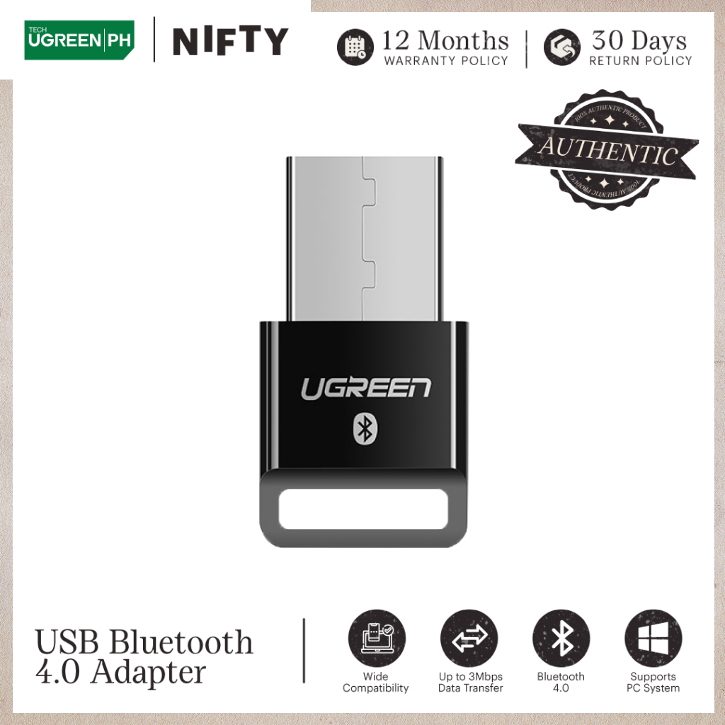 UGREEN USB Bluetooth 4.0 Adapter (Black) Shopee Philippines