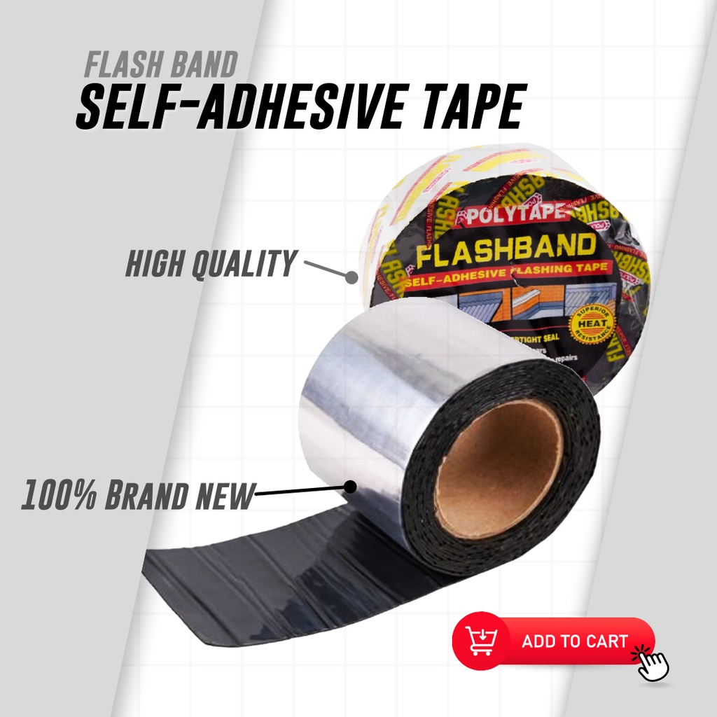 BOUNDED FLASBAND ROOF SELF ADHESIVE TAPE WATER LEAK TAPE 10m and 2.5m ...