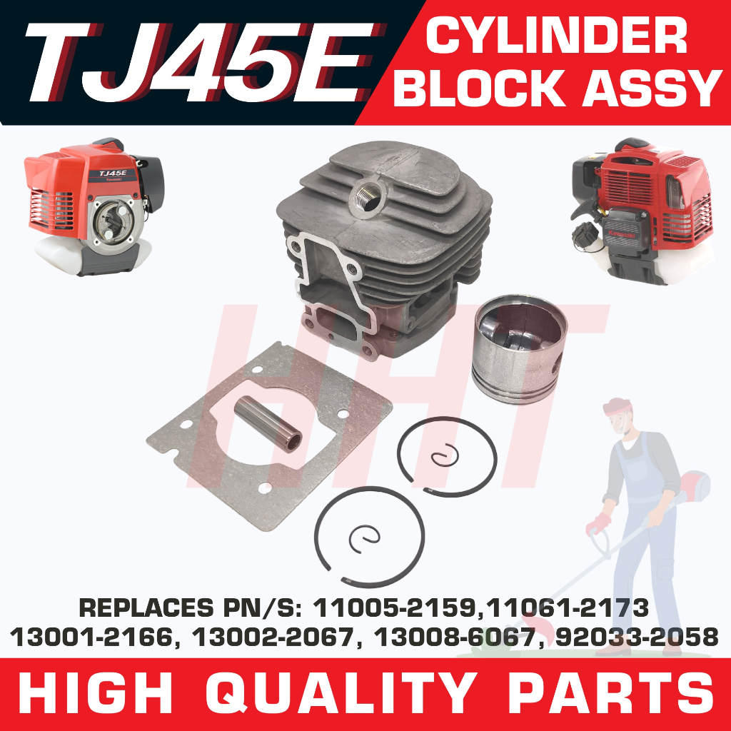 Kawasaki TJ45 TJ45E Cylinder Block Assembly 2 Stroke Grass Cutter Brush ...