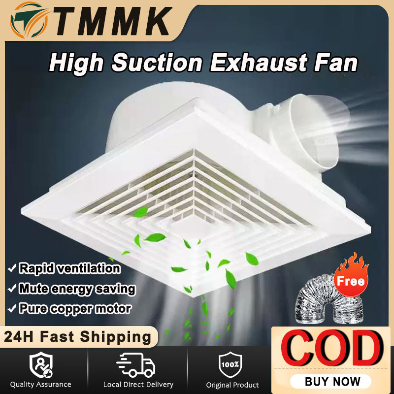 Ceiling Exhaust Fan 24/27/33.5 CM Ventilation Fan Silent Large Suction ...