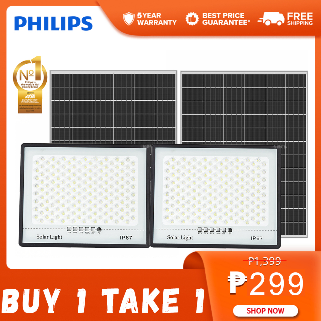 PHILIPSSolar Lights LED BUY1 TAKE1 500W Outdoor Solar Flood Light