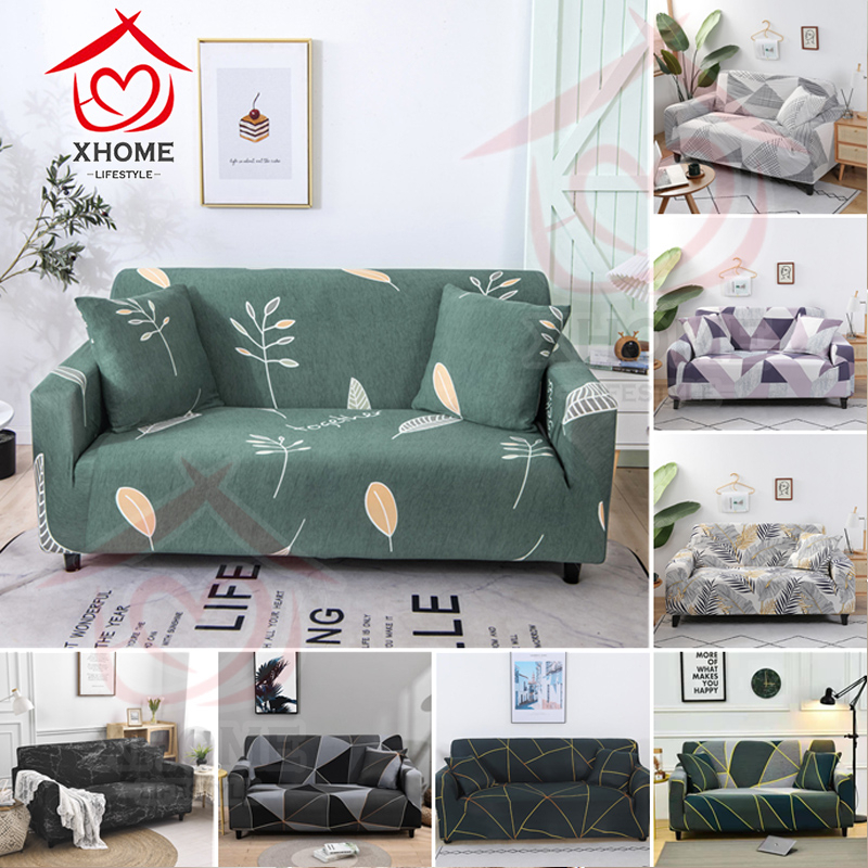 1 2 3 4 seater I/L shape stretchable sofa cover set elastic universal