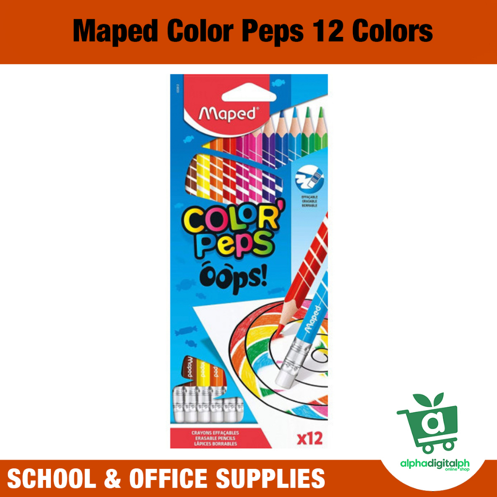 Maped Color Peps Color Pencils Set - Pack of 12 Assorted | Shopee ...