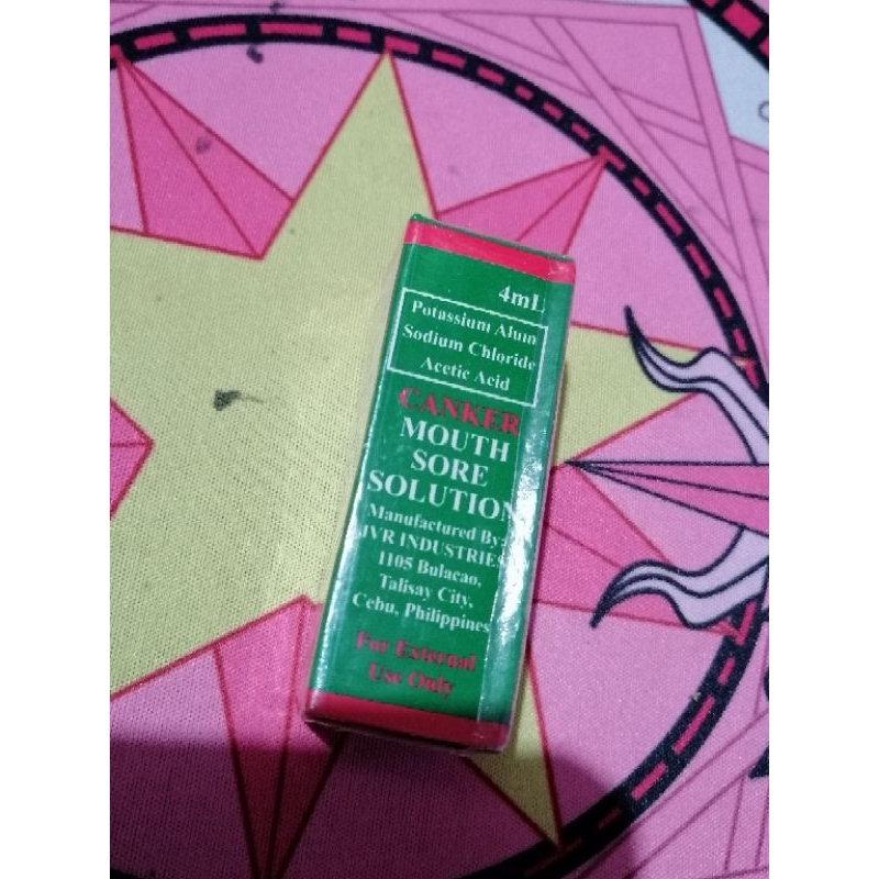 potassium alum sodium chloride acetic acid canker mouth sore solution