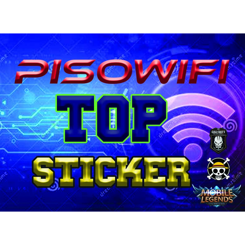 PISO WIFI TOP STICKER ONLY GREEN RED YELLOW | Shopee Philippines