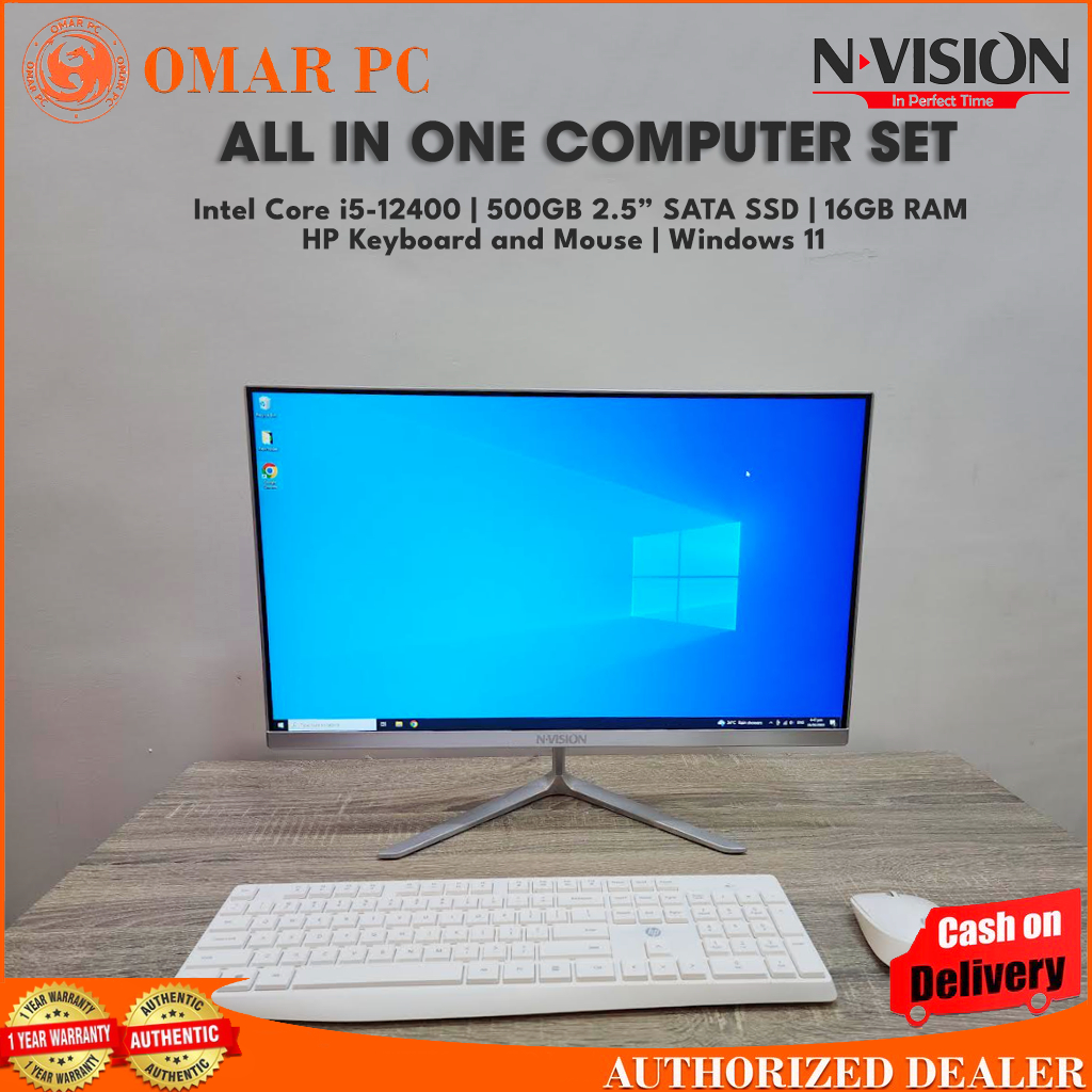 BRAND NEW Nvision All in One PC (i512400 500GB SATA SSD 16GB RAM Windows 11) Shopee