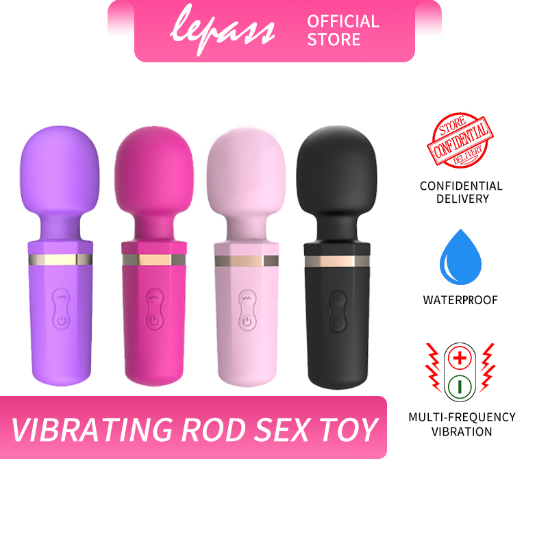 Lepass 10 Powerful Vibration Usb Rechargeable Av Magic Wand Dildo Vibrator Sex Toys For Women