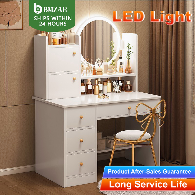 BMZAR LED Vanity Mirror 128/130CM Dresser Table Vanity Table With