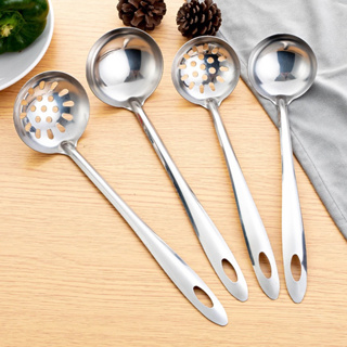 Oiur Soup Ladle Spoon Metal 430 Stainless Steel Ladles Spoon And Slotted  Colander Spoon Set Small Soup Ladle With Holes Strainer Scoop For Hot Pot  1pc