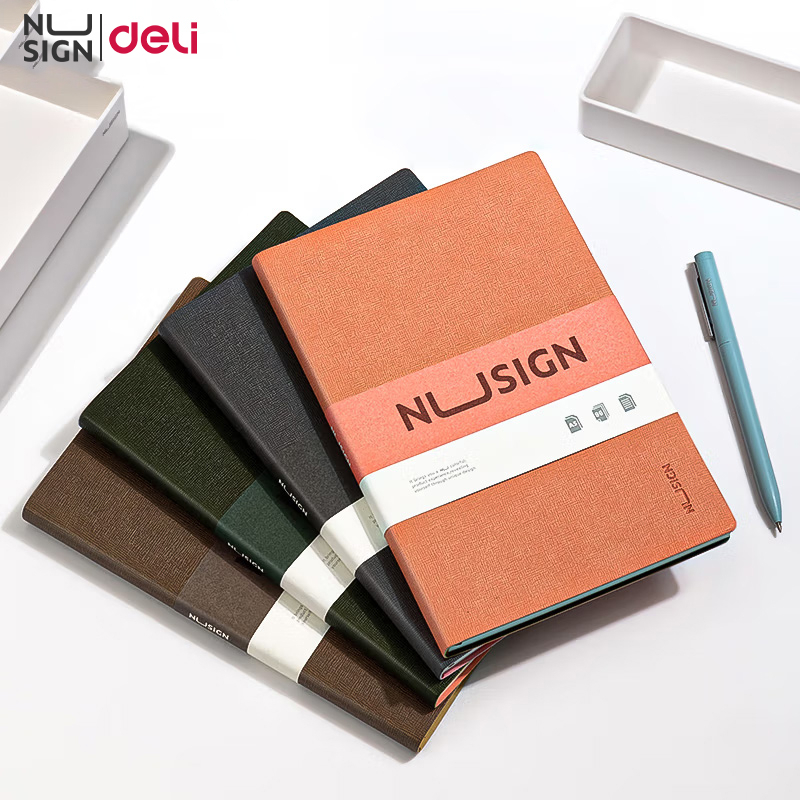 Nusign by Deli A5 Leather Notebook Thick Business Notebook Journal ...