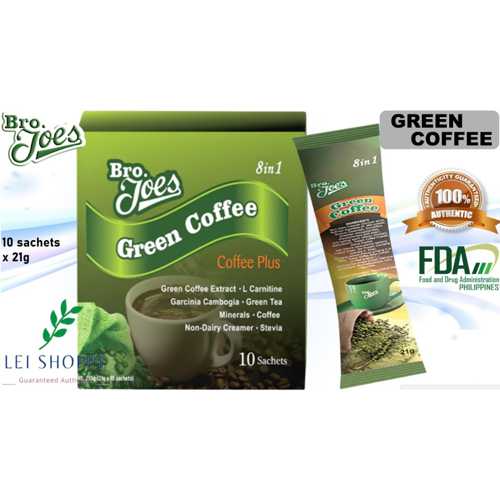 GREEN COFFEE Plus [Bro. Joe's 8 in 1] 10 Sachets x 21g/ SLIMMING COFFEE Shopee Philippines