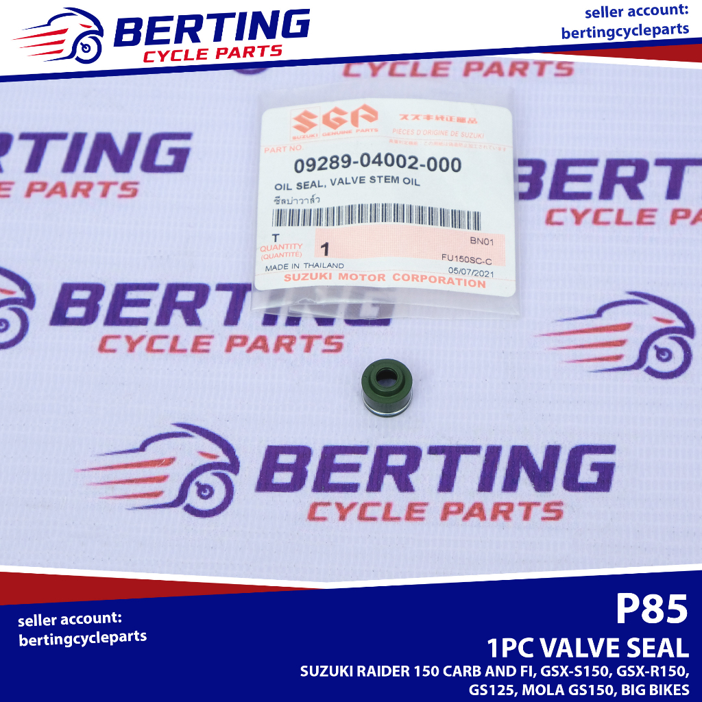 SGP 1PC VALVE SEAL Suzuki Big Bikes Raider 150 150FI GSX GS125 Mola