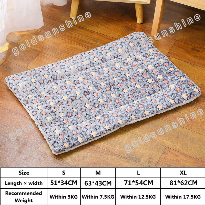 Dog Bed Mat Soft Pet Cat Sleeping Bed Washable Mat for Dog Flannel Pet ...