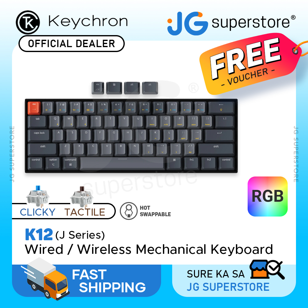 [CLEARANCE] Keychron K12 61 Keys Wireless / Wired Mechanical Keyboard ...