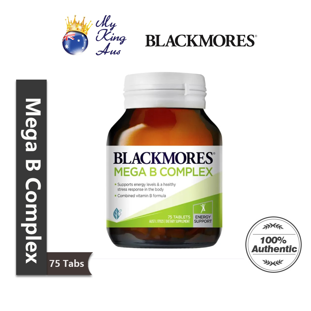 Blackmores Mega B Complex 75 Tablets Vitamin B [My King AUS] | Shopee ...