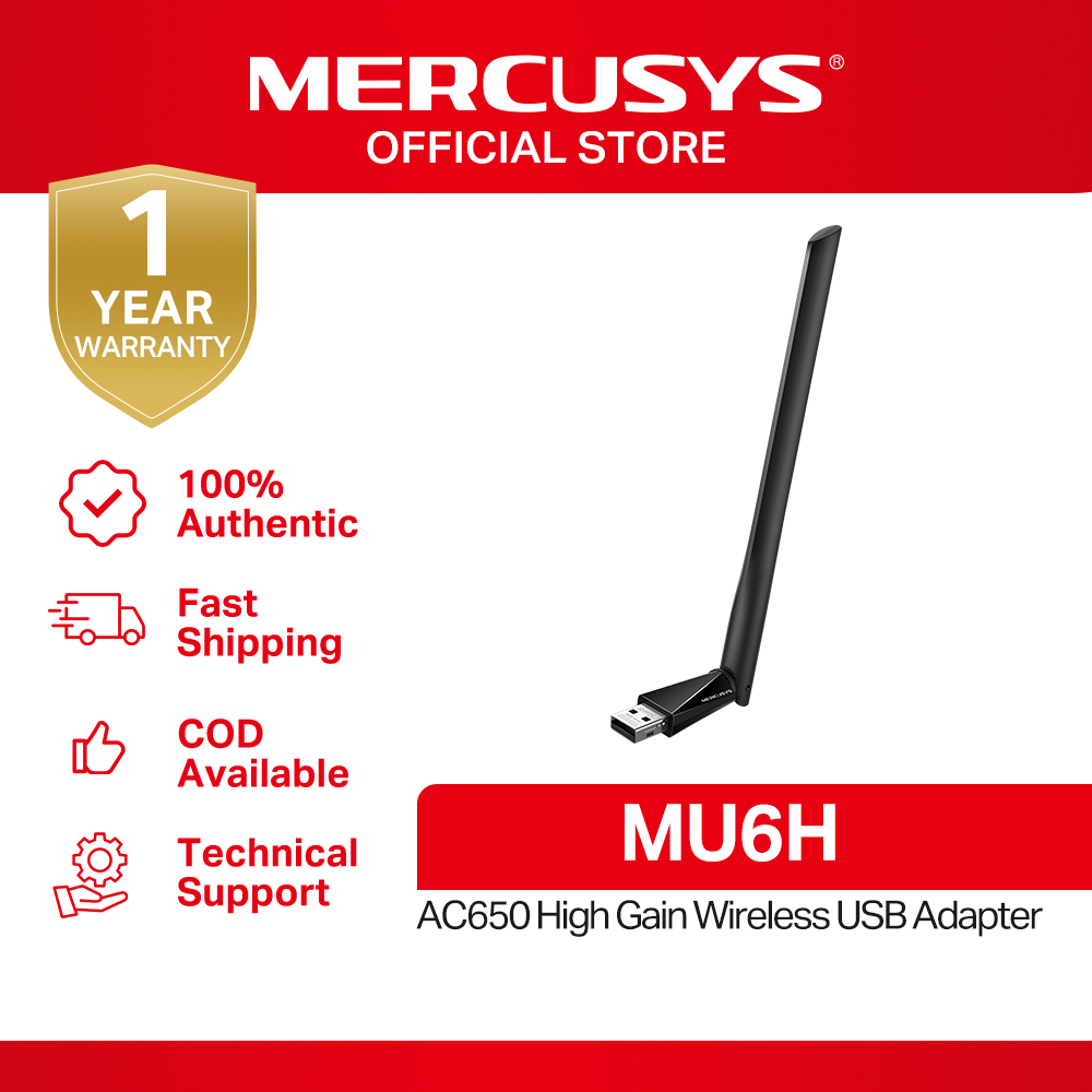 Mercusys Official | MU6H | AC650 | Dual‑Band | Wi-Fi | USB | Adapter ...