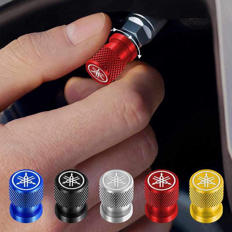 YAMAHA Tire Valve Cap 2pcs Pito Aluminum Alloy With New Car Logo Car