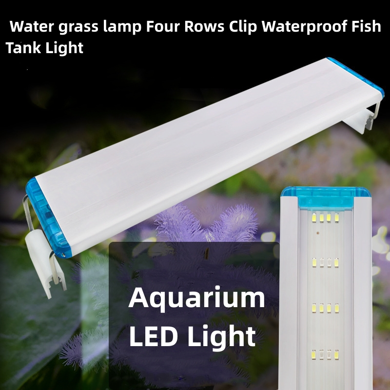 Aquarium LED Light Water grass lamp Four Rows Clip Waterproof Fish Tank ...