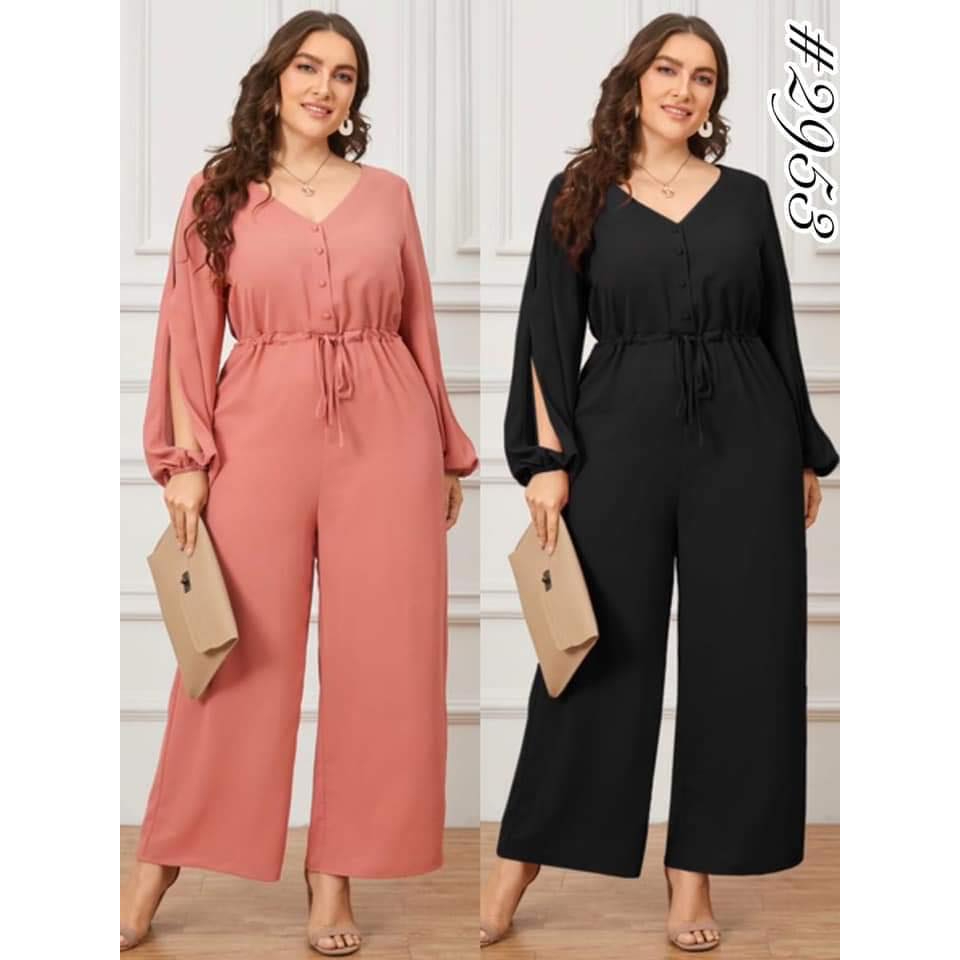 Elegant evening jumpsuits hot sale plus size