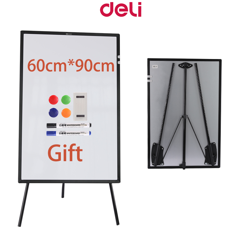 Deli White Board Learning Writing Board Flip Chart Easel Whiteboard 60cm*90cm E7885 Shopee