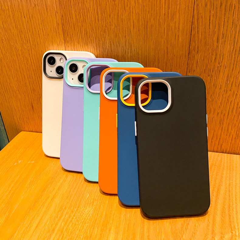 3 in 1 Antifall Liquid Silicon Shockproof Bumper Case for iPhone 13 12