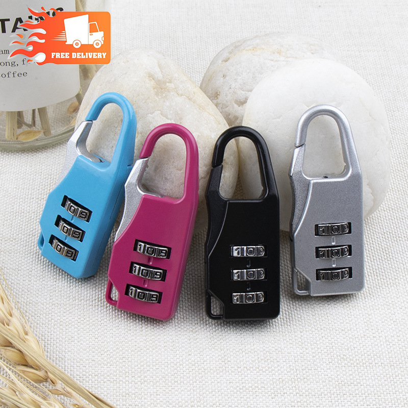 Suitcase Lock Backpack Lock 3Digit Password Combination Lock Mini Zinc
