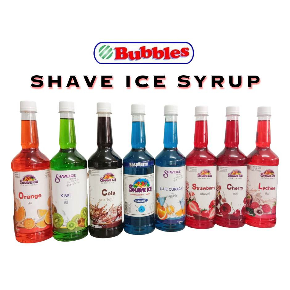 (BUBBLES BEST FOOD) SHAVE ICE Fruit Flavored Syrup 730 ml Made in