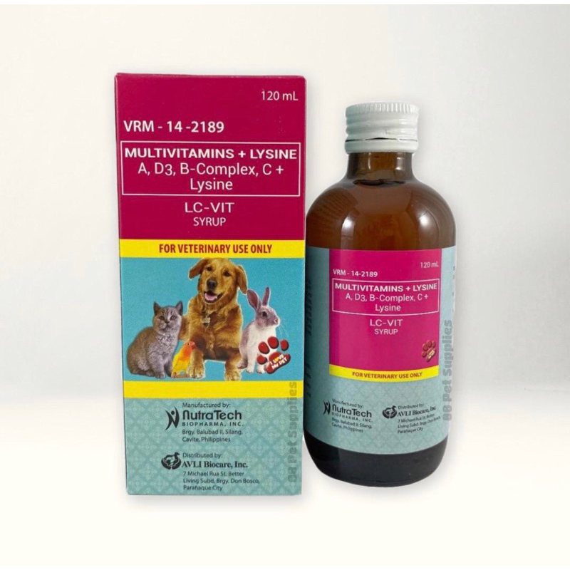 LCVIT 60ML / 120ML Lc Vit MULTIVITAMINS Pet Multivitamins Cat Dog
