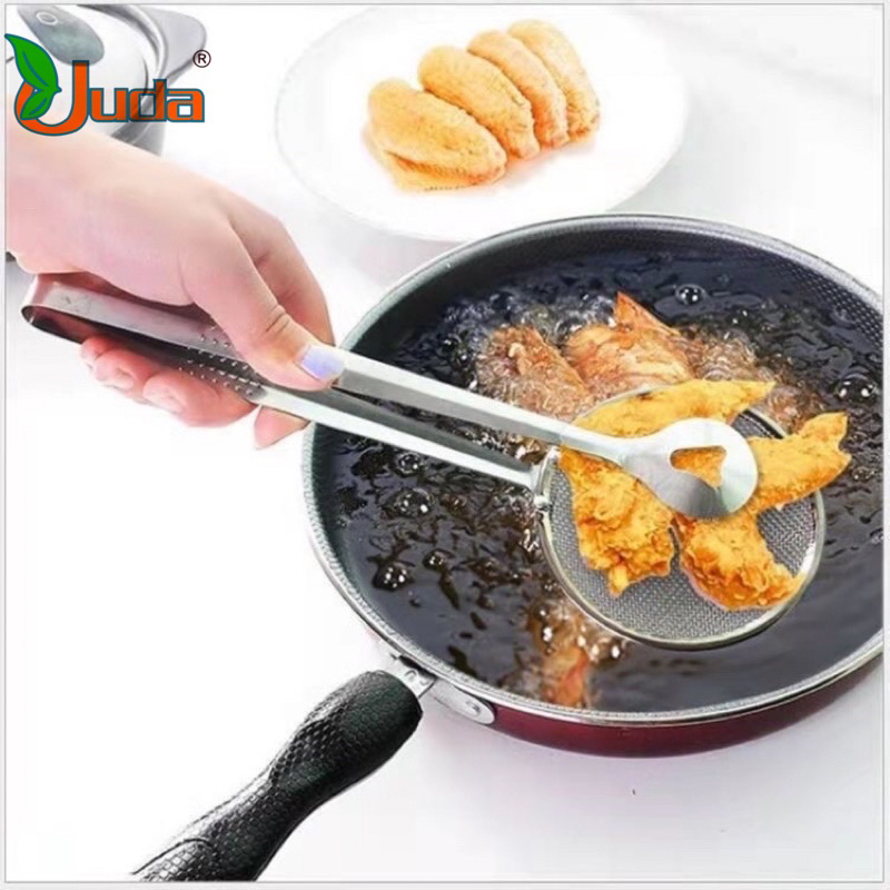 Steel Food Clip Snack Fryer Strainer BBQ Buffet Serving Tongs Fried ...