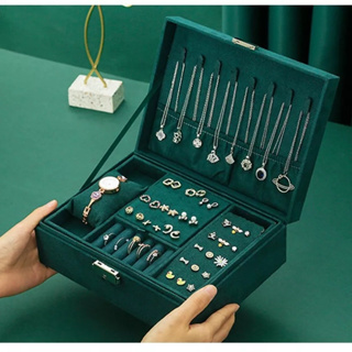 Women's Jewelry Box, Senior PU Leather, 3 Layer Medium Sized Jewelry  Storage Box with Lock, Portable Travel Jewelry Case Multifunctinal  Organizer for