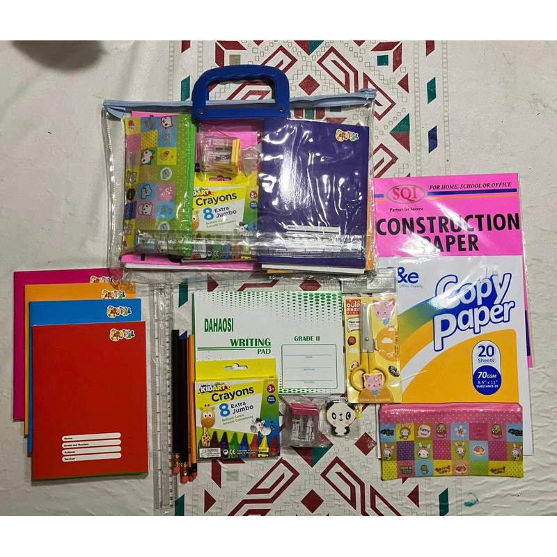 Complete School Supplies Set for Nursery, Kinder, Grade 1 to 6 Shopee
